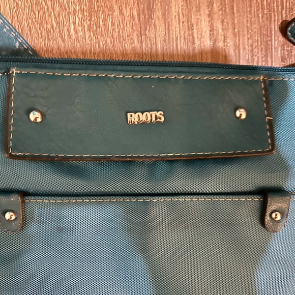 Roots Teal Nylon Crossbody Bag - Picture 3 of 8